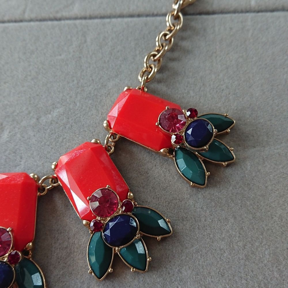 Talbots Orange Embellishment Statement Necklaces - image 2